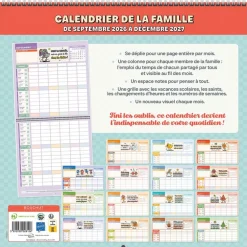 Calendrier Famille - 30 x 30 cm - Bouchut
