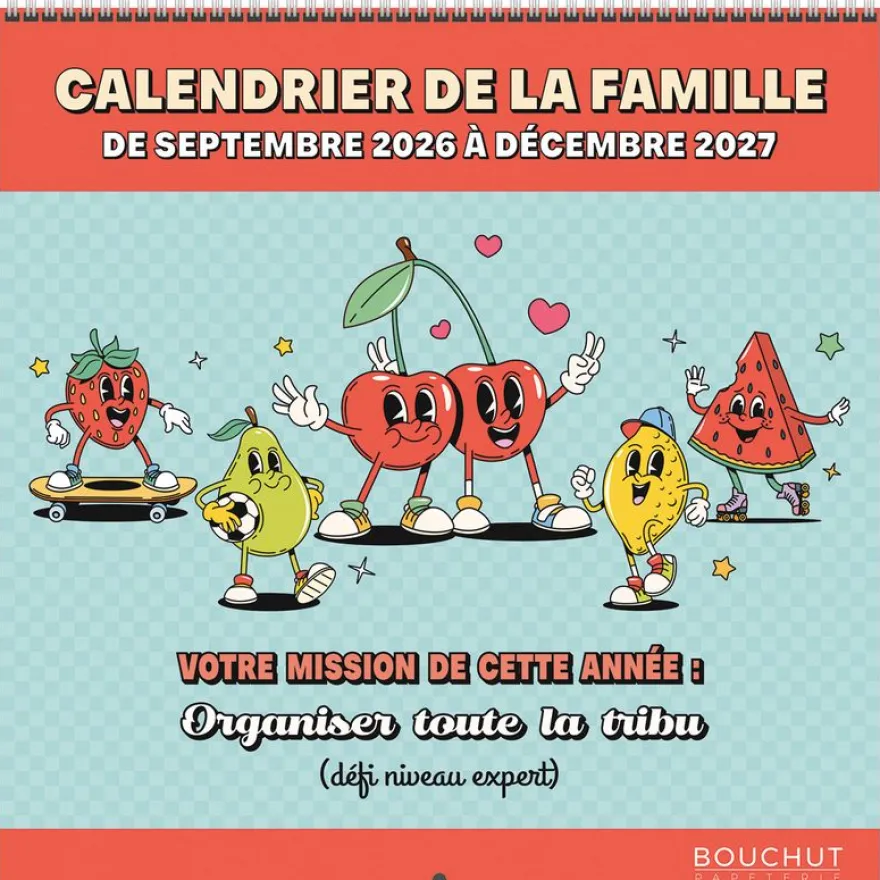 Calendrier Famille - 30 x 30 cm - Bouchut