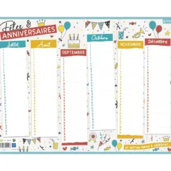 Calendrier Fêtes et Anniversaires - 32 x 42 cm - Bouchut