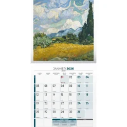 Calendrier illustré BOUCHUT 15 x 15 cm PEINTRE Vincent Van Gogh Pefc 70 %
