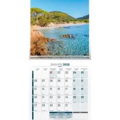 Calendrier illustré BOUCHUT 30 x 30 cm BELLES REGIONS DE FRANCE SUD 70 %