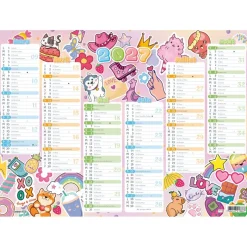 Calendrier Kawai - 6 mois par face - 55 x 40,5 cm - Oberthur