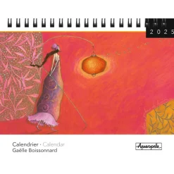 Calendrier mensuel à spirales 16x18 cm - G Boissonnard Inventer la lune