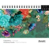 Calendrier mensuel à spirales 16x18 cm - Ambiance florale
