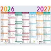 Calendrier Multicolore - 7 mois par face - 29,5 x 22 cm - Septembre à Septembre - Exacompta