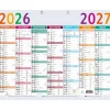 Calendrier Multicolore - 7 mois par face - 43 x 33,5 cm - Septembre à Septembre - Exacompta