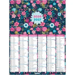 Calendrier Petites Fleurs - 6 mois par face - 32 x 42 cm - Oberthur