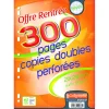 Calligraphe - copies doubles sous film -300 pages - A4 - grands carreaux (Seyes) - perforées