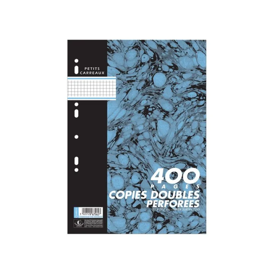 Cambridge - copies doubles - 400 pages - A4 - petits carreaux - perforées
