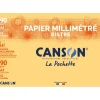 Canson - Pochette papier à dessin millimétré - 12 feuilles - A4 - 90 gr