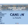 Canson - Pochette papier à dessin calque millimétré - 12 feuilles - A4 - 70/75G