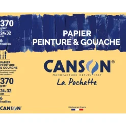Canson - Pochette papier à dessin - 6 feuilles - 24 x 32 cm - 370 gr