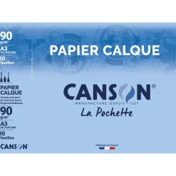 Canson - Pochette papier calque - 10 feuilles - A3 - 90 gr