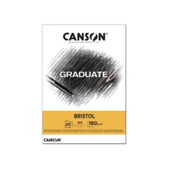 Canson Graduate - Bloc dessin Bristol - 20 feuilles - A4 - 180 gr