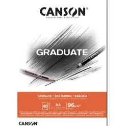 Canson Graduate - Bloc dessin croquis - 40 feuilles - A4 - 96 gr
