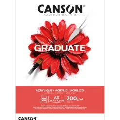 Canson Graduate Acrylic – Bloc 20 feuilles - A3 - 300g