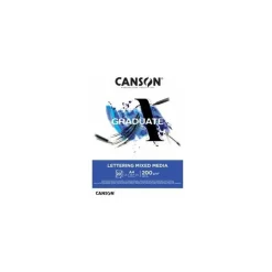 Canson Graduate Lettering Mixed Media - Bloc dessin - 20 feuilles - A3 - 200 gr