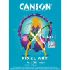 Canson Xsmart - Bloc dessin pixel art - 40 feuilles - A4 - 120 gr