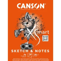Canson Xsmart - Bloc dessin sketch et notes - 100 pages - A4 - 90 gr