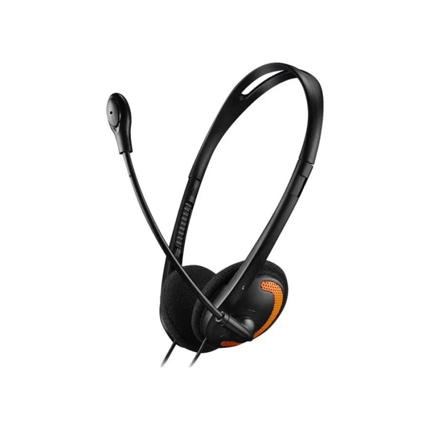 CANYON CNS-CHS01BO - Casque filaire avec micro - noir/orange