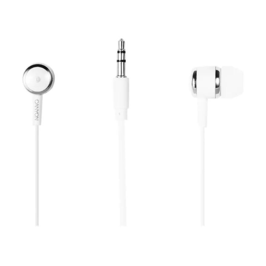 CANYON Kit main libre - Ecouteurs filaire avec micro - intra-auriculaire - blanc