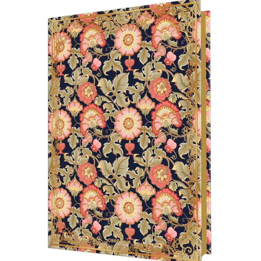Carnet A5 Baroque - ligné - floralie rose - Oberthur