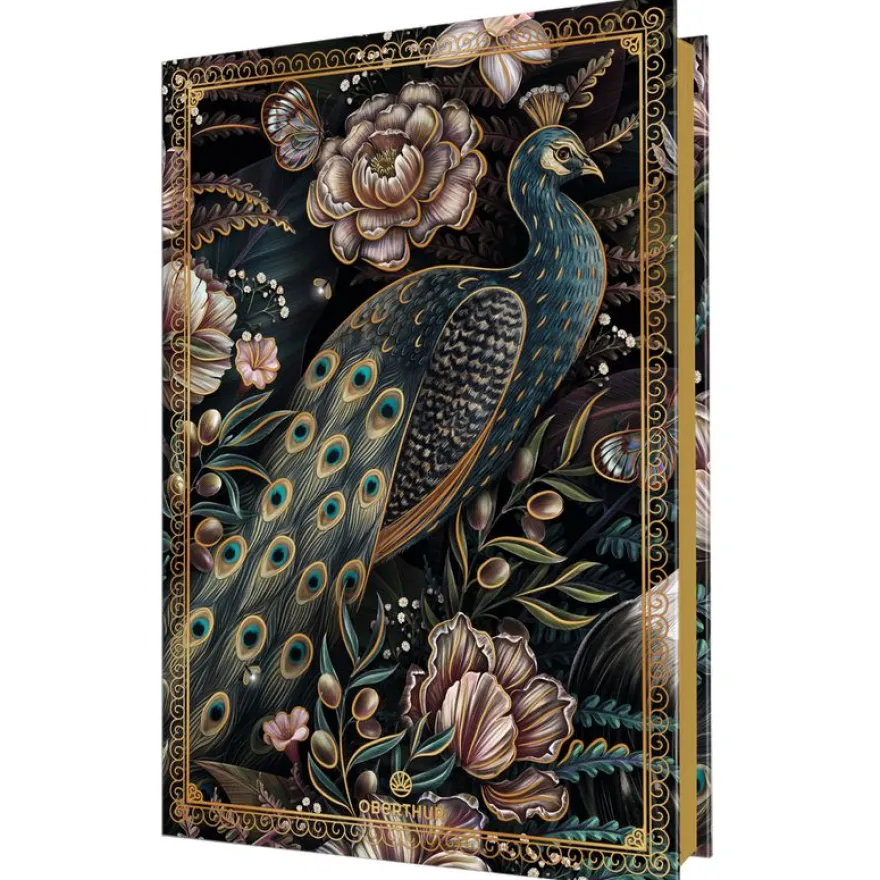 Carnet A6 Baroque - ligné - paon - Oberthur