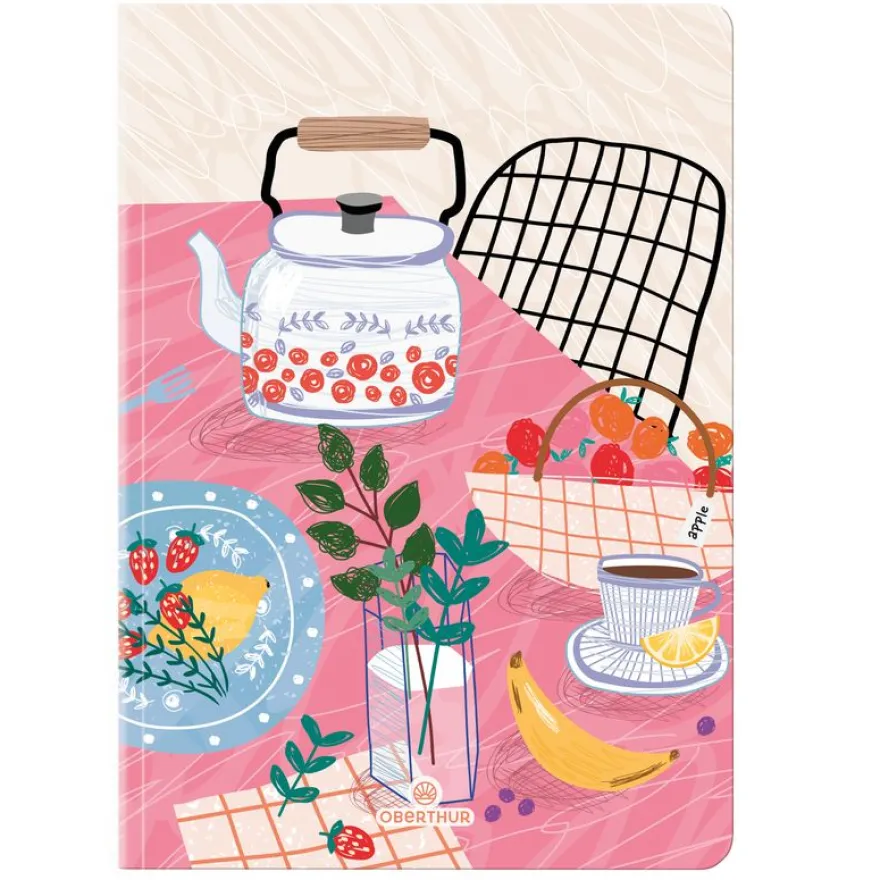 Carnet A5 Thème A table - ligné - Oberthur
