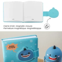 Carnet matelassé requin No Ordinatry Notes Back2Fun