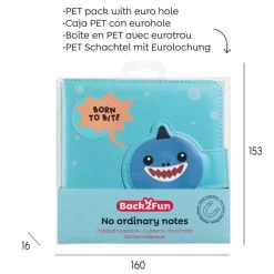 Carnet matelassé requin No Ordinatry Notes Back2Fun