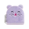 Carnet peluche hamster Back2Fun avec visage brodé - format carré 160 pages lignées papier 80 g/m²