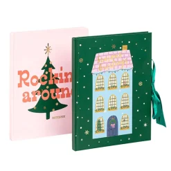 Carnet rembordé Noël - 160 pages - couleurs assorties - Viquel