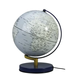 Carpentras Sign - Globe terrestre lumineux - 25 cm - tactile bleu clair