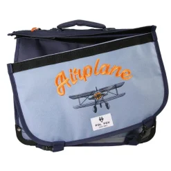 Cartable 35 cm Airplane- 2 compartiments- bleu- Pol Fox