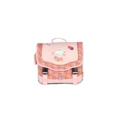Cartable 38 CM BELLA SARA DREAM FLOWERS-2 compartiments- rose- Kid'Abord