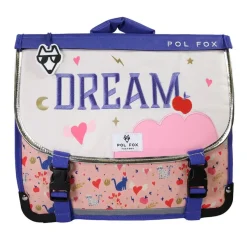 Cartable 38 cm Dream- 2 compartiments- rose- Pol Fox