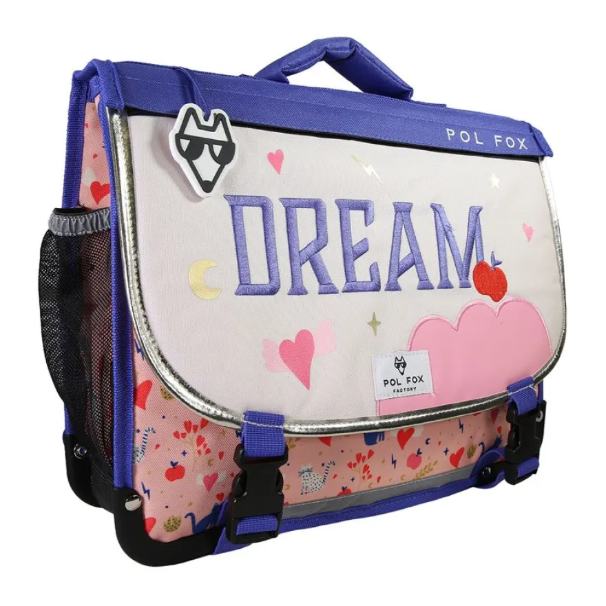 Cartable 38 cm Dream- 2 compartiments- rose- Pol Fox