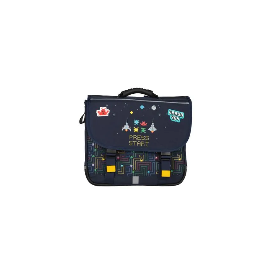 Cartable 38 CM KIP PRESS START-2 compartiments- marine- Kid'Abord