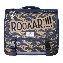 Cartable 38 cm Lion- 2 compartiments- marine- Pol Fox