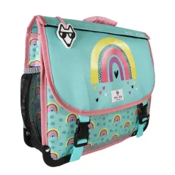 Cartable 35 cm Rainbow- 2 compartiments- vert turquoise- Pol Fox