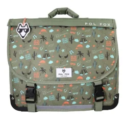 Cartable 35 cm Road Trip- 2 compartiments- vert- Pol Fox