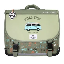 Cartable 35 cm Road Trip- 2 compartiments- vert- Pol Fox