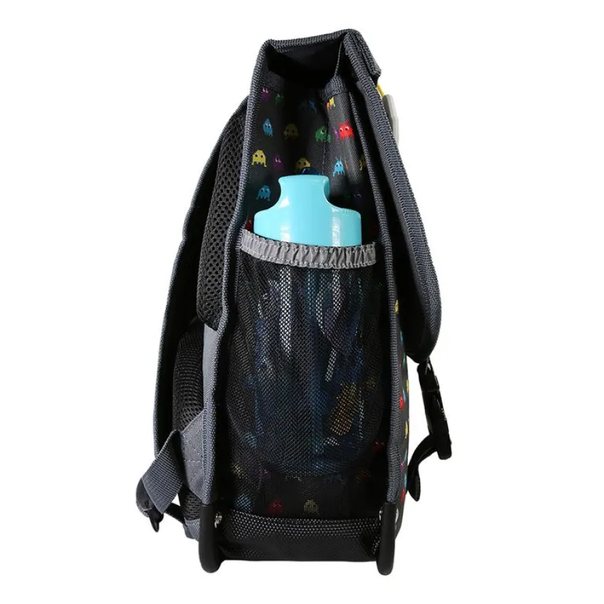 Cartable 41 cm Space Invader- 2 compartiments- gris- Pol Fox