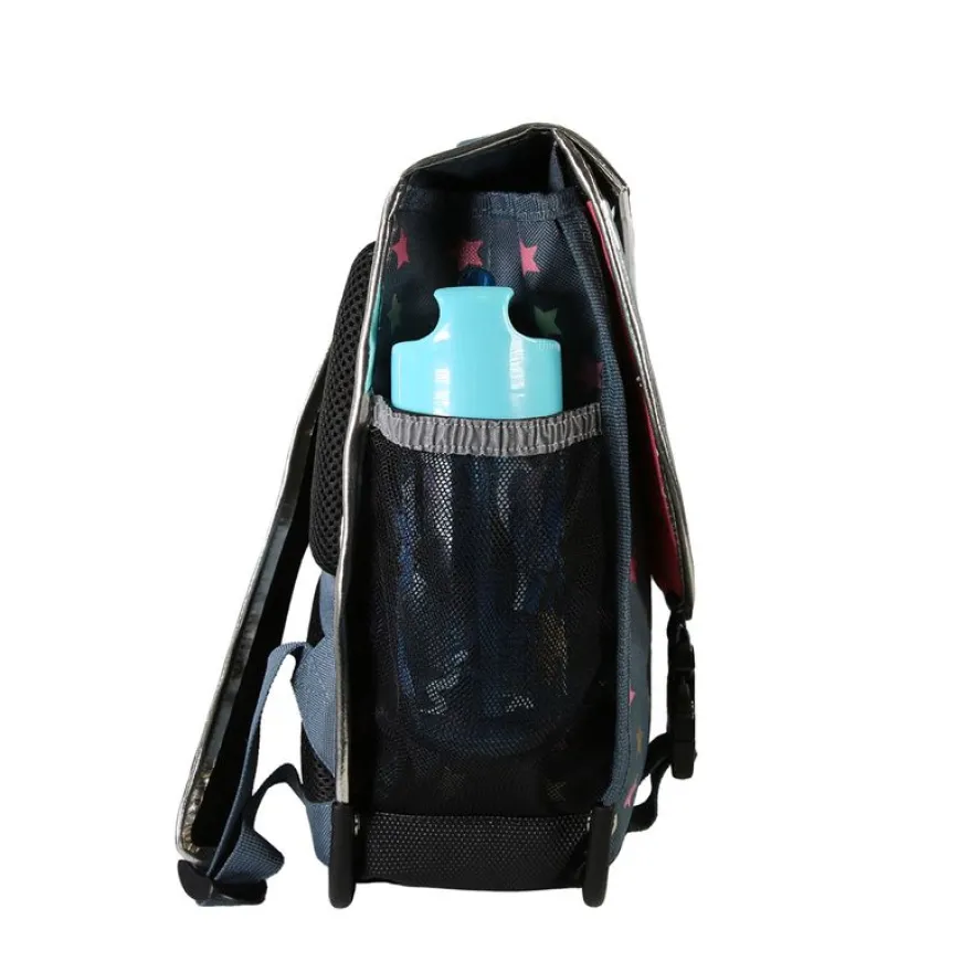 Cartable 35 cm Wonder Fox- 2 compartiments- gris- Pol Fox