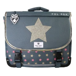 Cartable 35 cm Wonder Fox- 2 compartiments- gris- Pol Fox