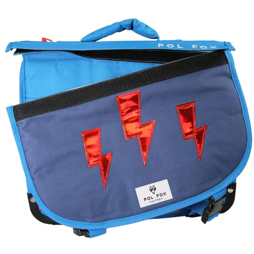 Cartable 35 cm Wonder Fox- 2 compartiments- bleu- Pol Fox