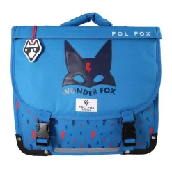 Cartable 38 cm Wonder Fox- 2 compartiments- bleu- Pol Fox