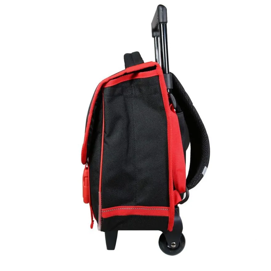 Cartable à roulettes Jurassic World 38 cm - 2 compartiments - rouge - Bagtrotter