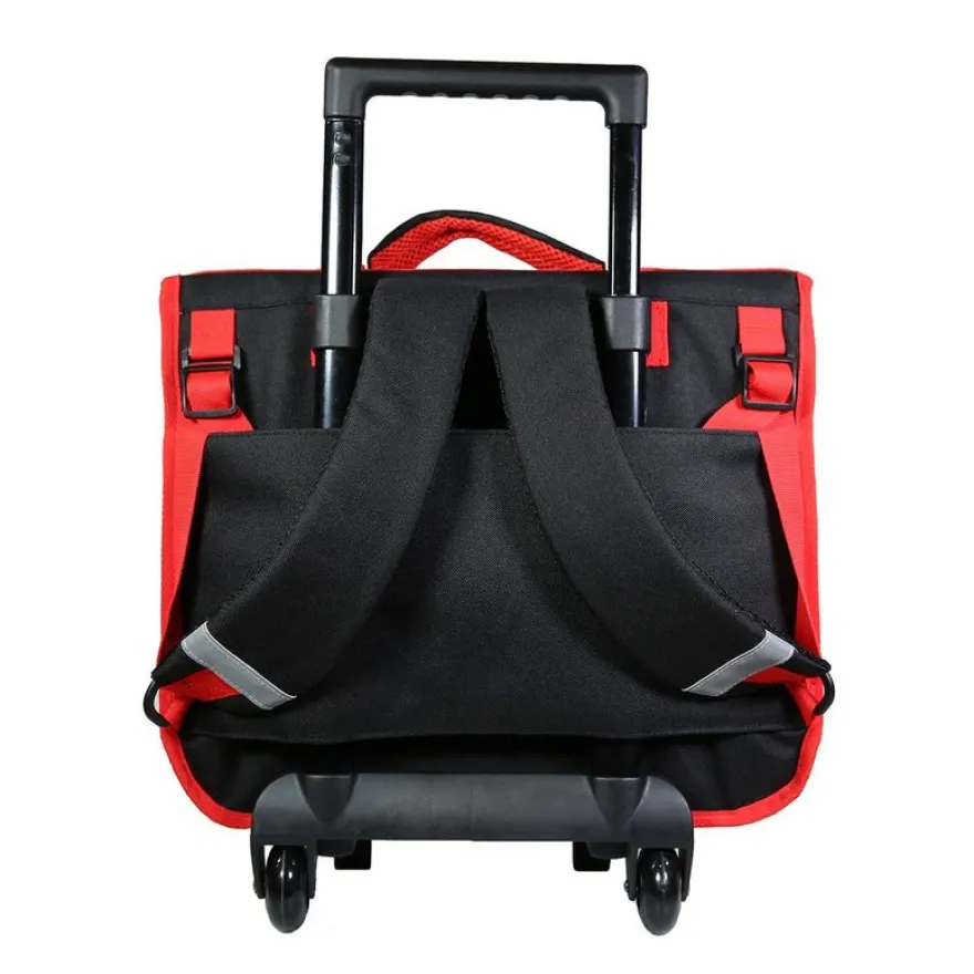 Cartable à roulettes Jurassic World 38 cm - 2 compartiments - rouge - Bagtrotter