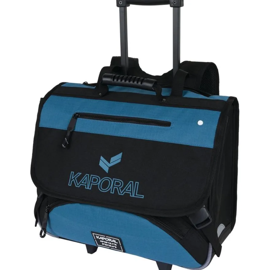 Cartable à roulettes Kaporal Primaire - 41 cm - 2 compartiments - chine noir - Oberthur